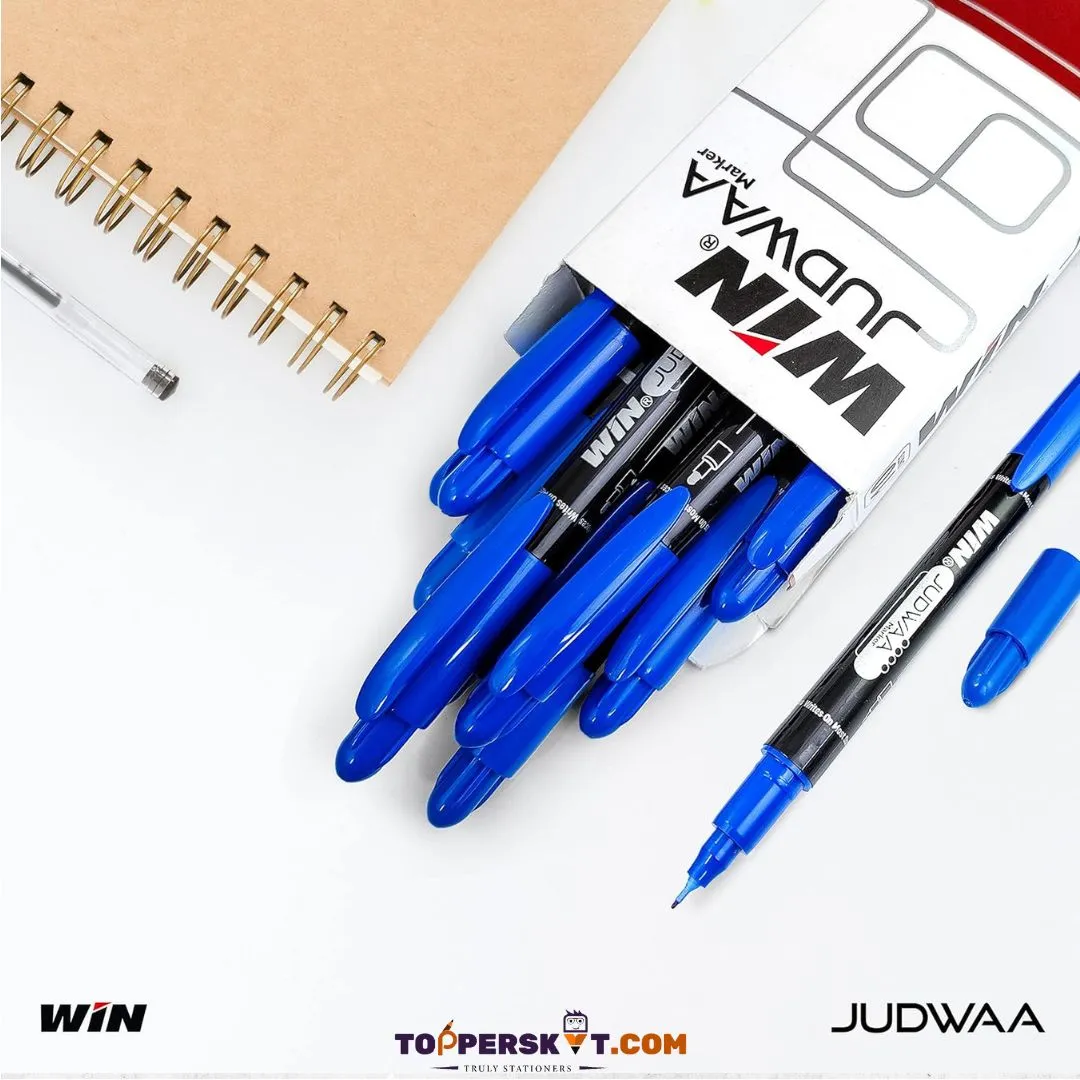 WIN Judwaa Dual Tip CD/DVD/OHP Marker Pens – Blue Ink ( Pack for 1 )