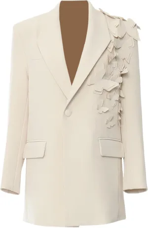 Women Butterfly Over Size Elegant Blazer Lapel Long Sleeve Coat Fashion Spring Autumn Suit Jackets