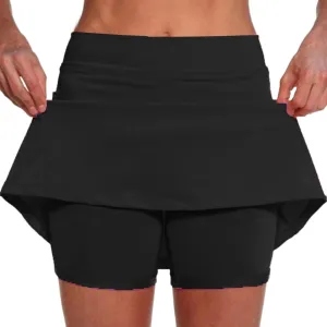Women Shorts Summer Casual Stretchy Golf Skorts Oversized High Waisted Tennis Mini Skirts with Pockets
