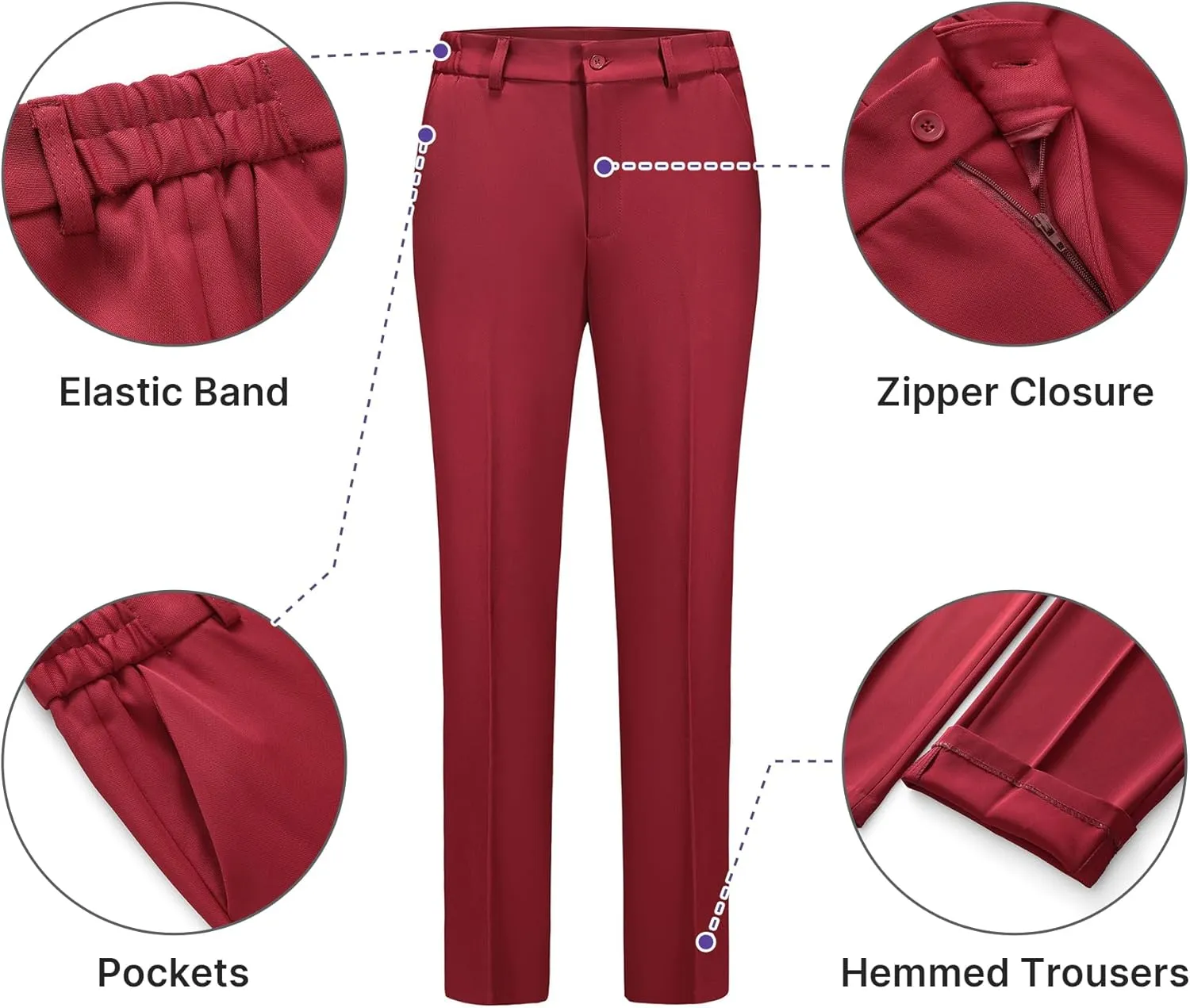 Women's Business Solid Suit 2 Piece Slim Fit Classic Blazer Pants Set for Women Formal Office