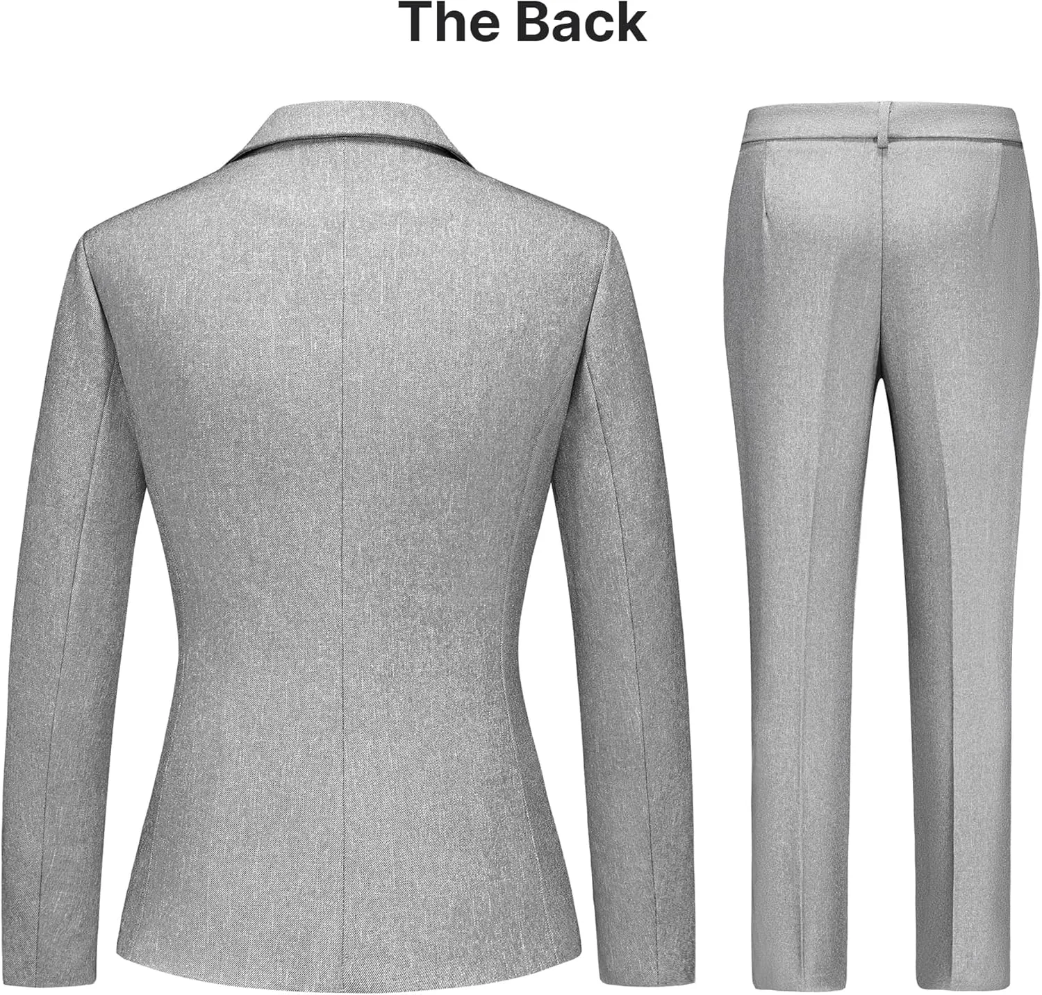 Women's Business Solid Suit 2 Piece Slim Fit Classic Blazer Pants Set for Women Formal Office