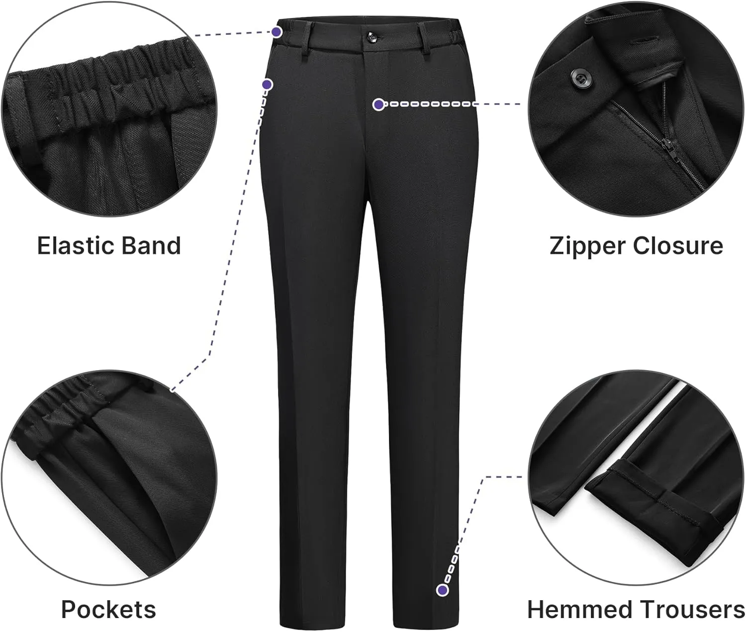 Women's Business Solid Suit 2 Piece Slim Fit Classic Blazer Pants Set for Women Formal Office