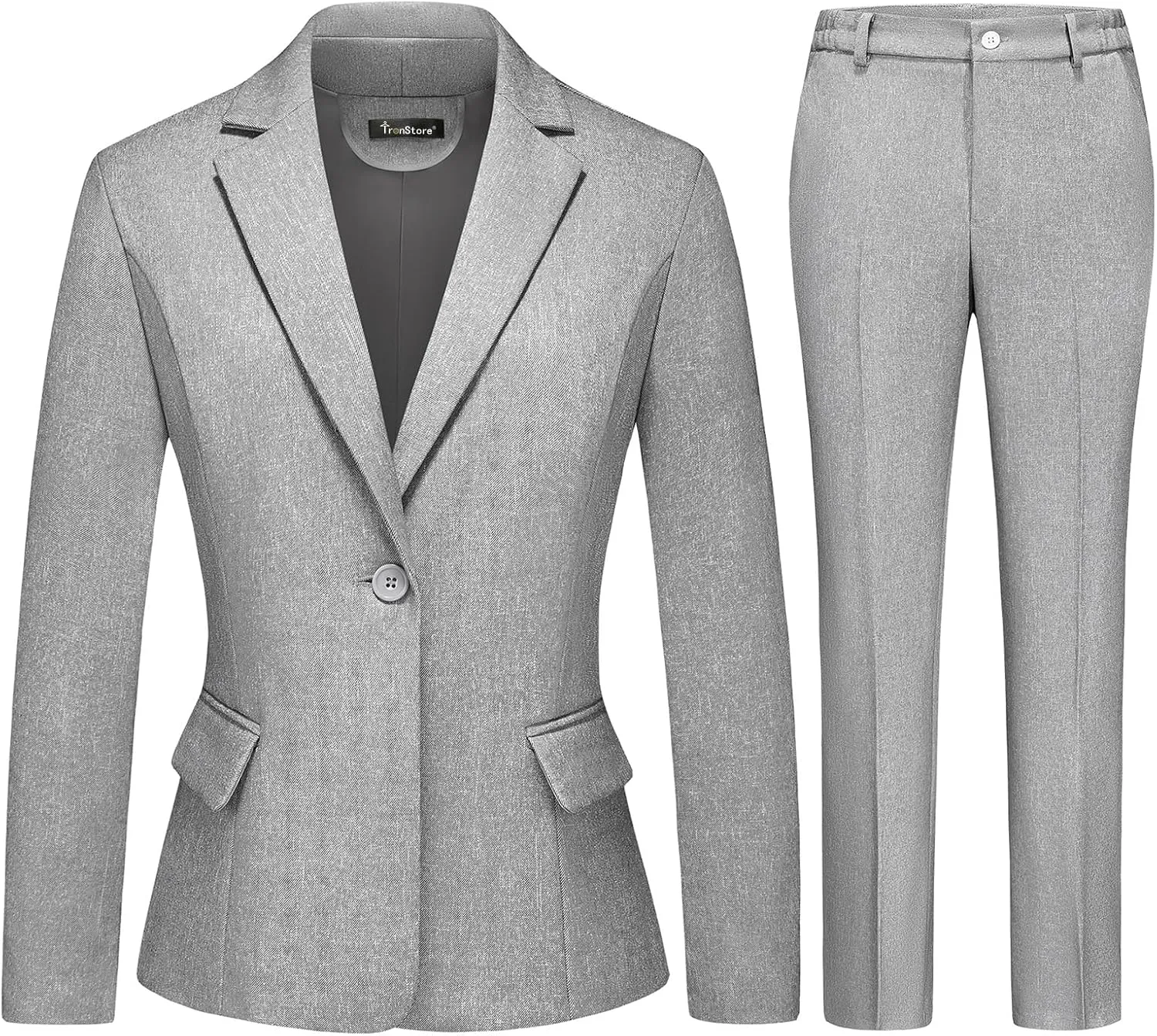 Women's Business Solid Suit 2 Piece Slim Fit Classic Blazer Pants Set for Women Formal Office