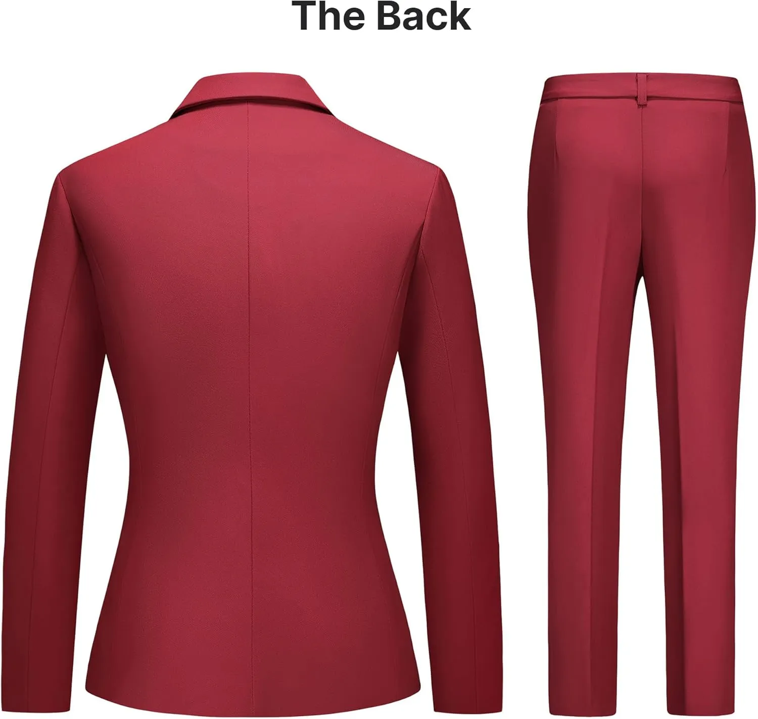Women's Business Solid Suit 2 Piece Slim Fit Classic Blazer Pants Set for Women Formal Office