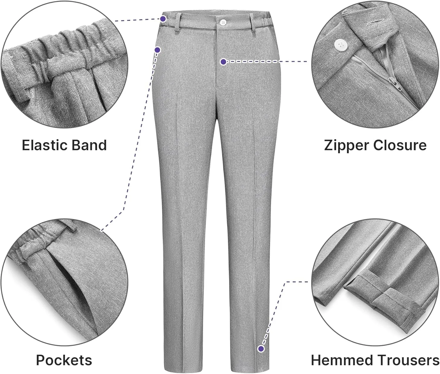 Women's Business Solid Suit 2 Piece Slim Fit Classic Blazer Pants Set for Women Formal Office