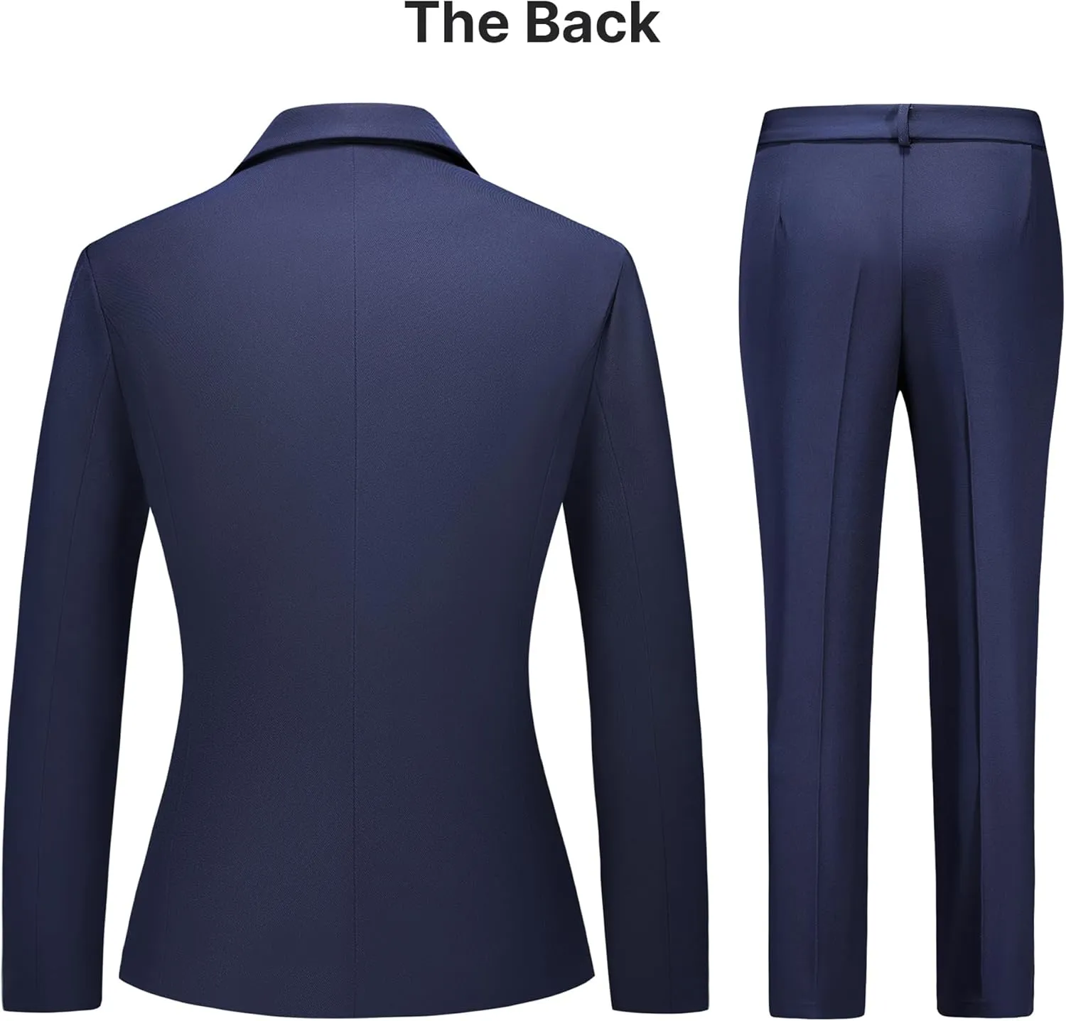 Women's Business Solid Suit 2 Piece Slim Fit Classic Blazer Pants Set for Women Formal Office