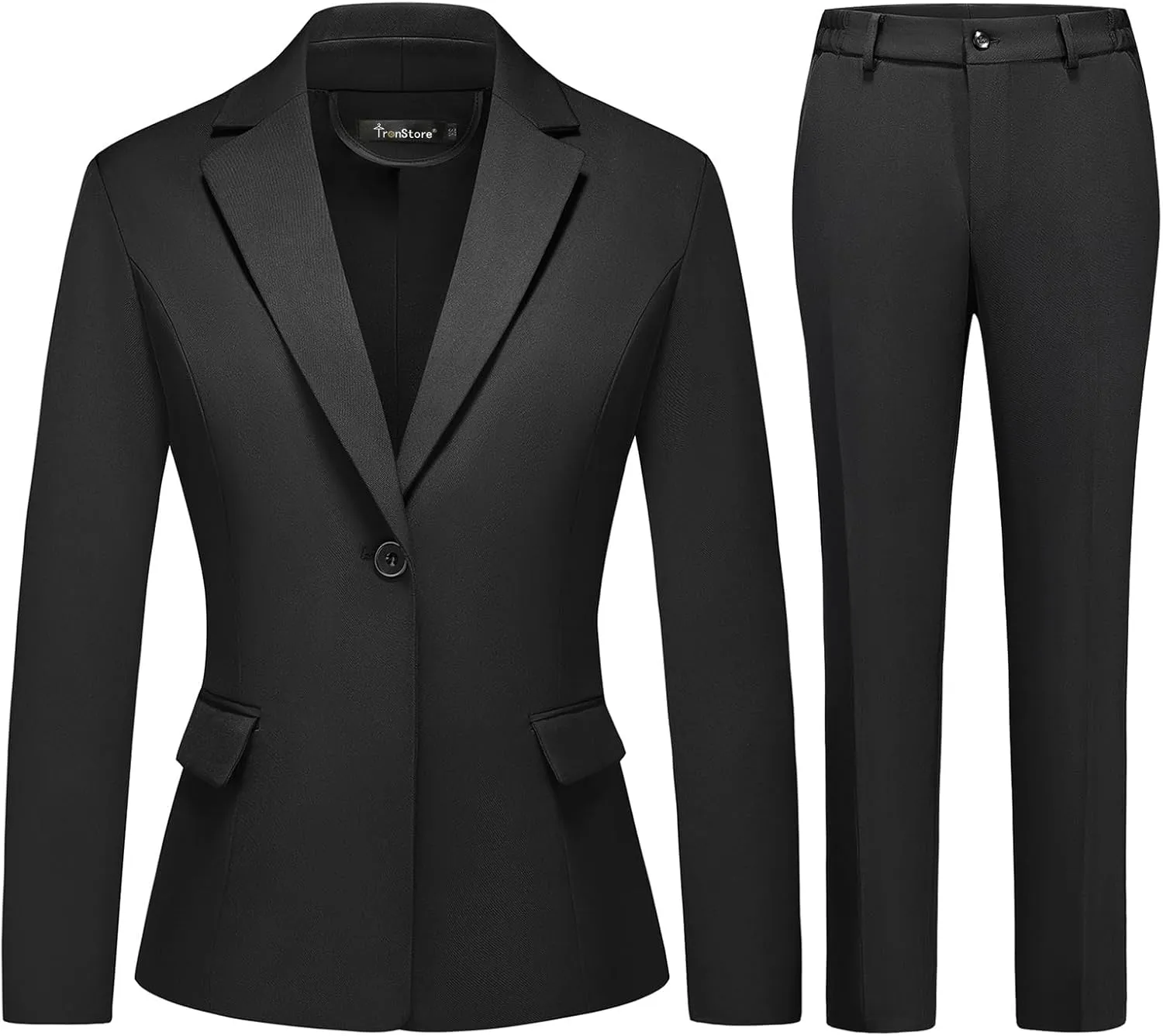 Women's Business Solid Suit 2 Piece Slim Fit Classic Blazer Pants Set for Women Formal Office