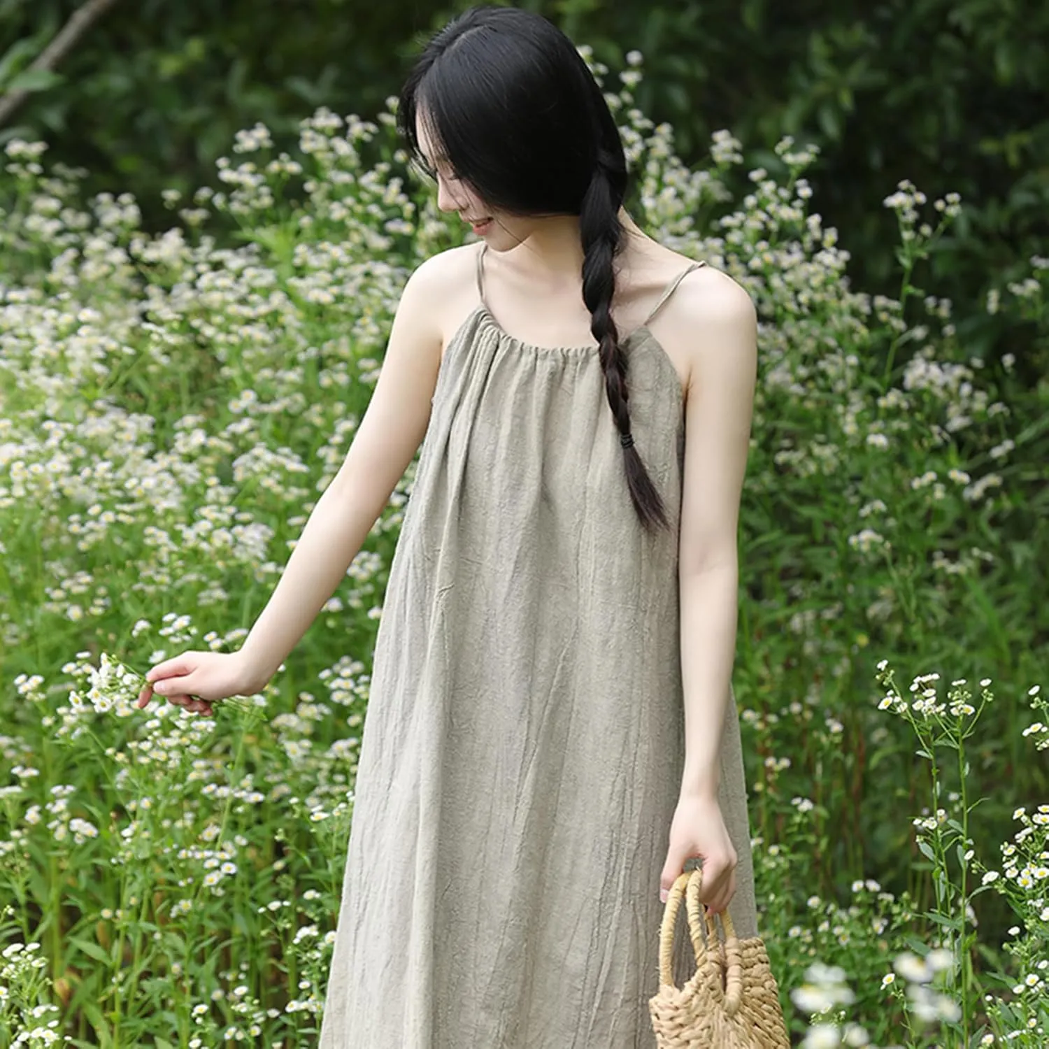 Women's Casual Summer Sundresses Spaghetti Strap Maxi Dress Beach Vacation Casual Maxi Dresses