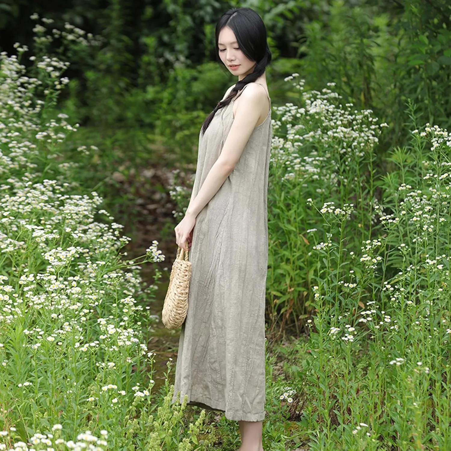 Women's Casual Summer Sundresses Spaghetti Strap Maxi Dress Beach Vacation Casual Maxi Dresses