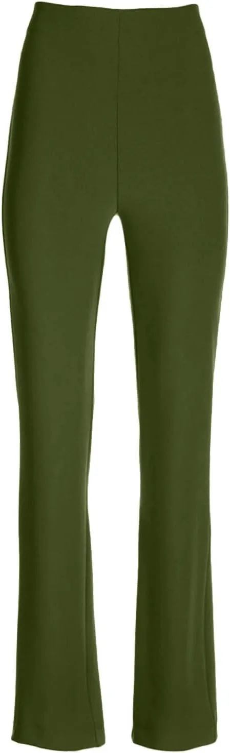Womens Dress Pants Business Casual Work Pants High Waist Stretchy Bootcut Trousers Dressy Solid Pull On Office Pant