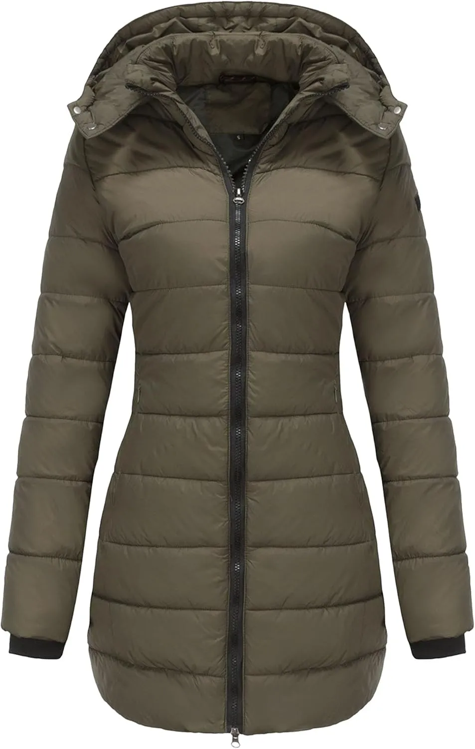 Women's Hooded Warm Winter Coat Long Puffer Jacket Thicken Down Coat Cotton Slimhooded Down Jacket