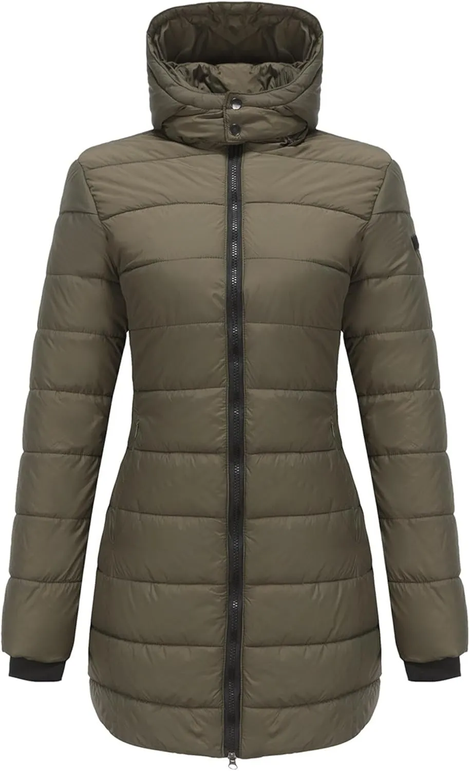 Women's Hooded Warm Winter Coat Long Puffer Jacket Thicken Down Coat Cotton Slimhooded Down Jacket