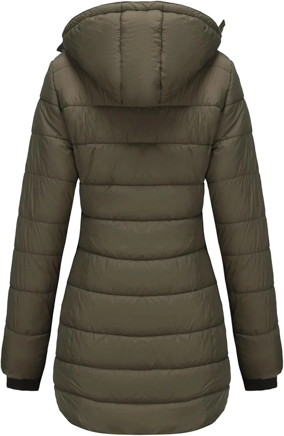 Women's Hooded Warm Winter Coat Long Puffer Jacket Thicken Down Coat Cotton Slimhooded Down Jacket