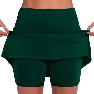 Women's Tennis Skirt High Waisted Golf Skirts Athletic Skorts for Woman Pickleball Skort with Built in Shorts