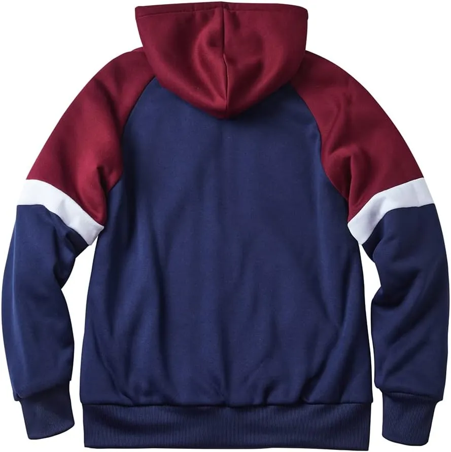 Yasumond Hoodies for Men Zipper Fleece Sweatshirt Heavy Sherpa Lined Hooded Warm Winter Coats Big Tall