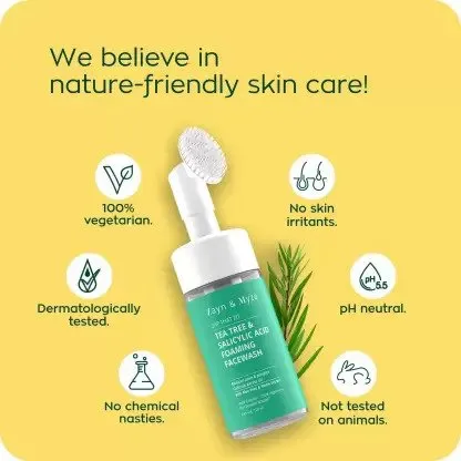 Zayn & Myza Tea Tree & Salicylic Acid Foaming With Built-In Deep Cleansing Brush (For Women)