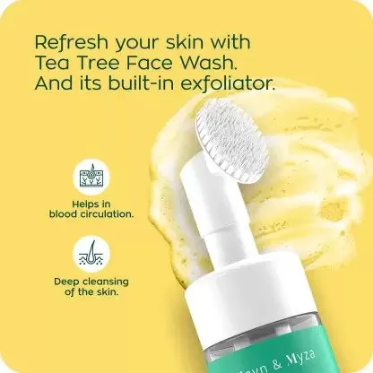 Zayn & Myza Tea Tree & Salicylic Acid Foaming With Built-In Deep Cleansing Brush (For Women)